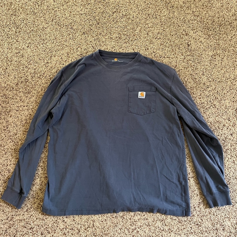 Carhartt grey long sleeve t shirt size large
